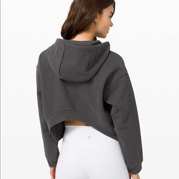 lululemon athletica Tops - Lululemon Cool Crescent Hoodie Graphite Grey 2